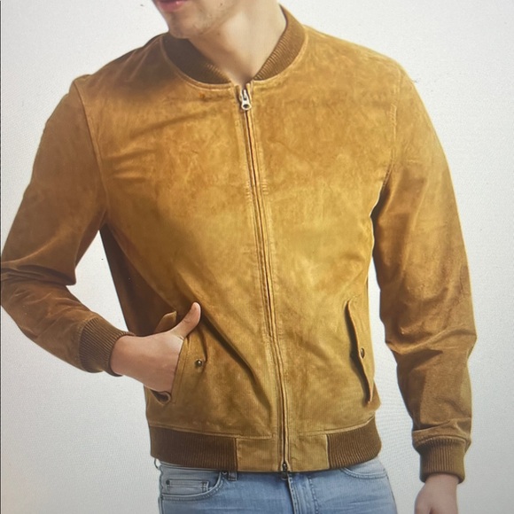 Bombay Leather Mens Baron brown suede Leather Jacket NWOT - Picture 15 of 15